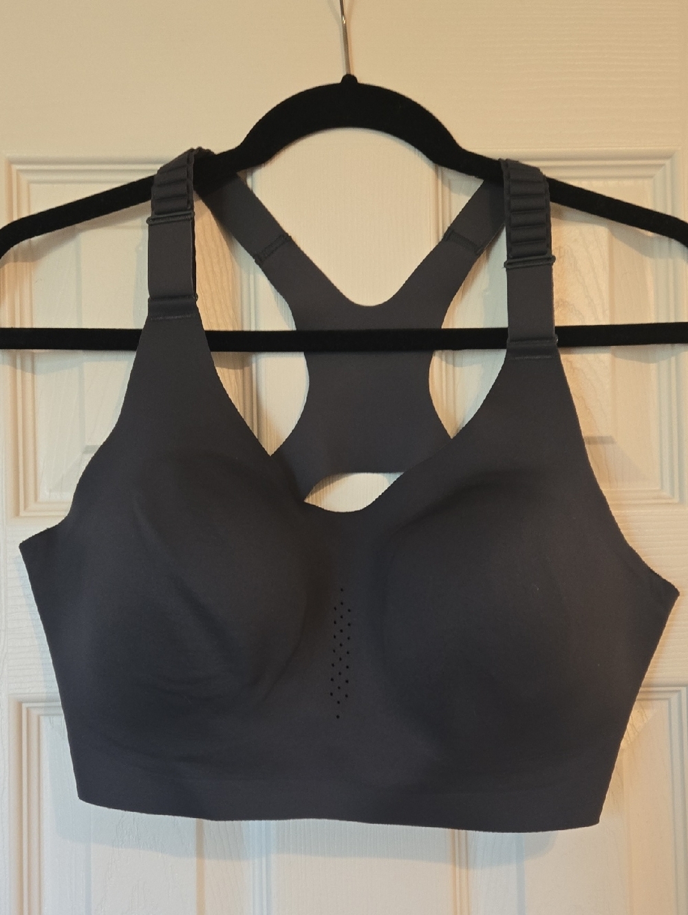 Brooks Dark Charcoal Racerback Padded Sports Bra